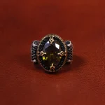 انگشتر زمرد سنتاتیک مردانه کد 18635