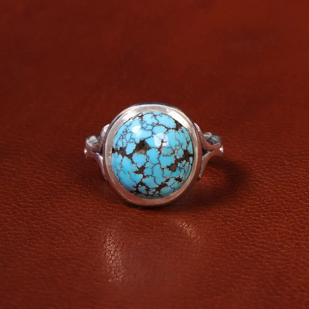 انگشتر فیروزه شجری مردانه کد 18674