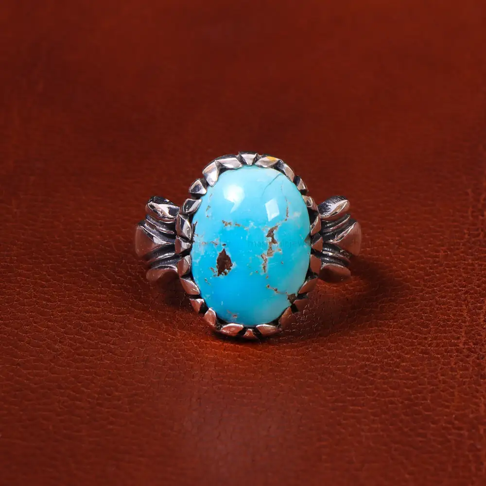 انگشتر فیروزه شجری مردانه کد 18675