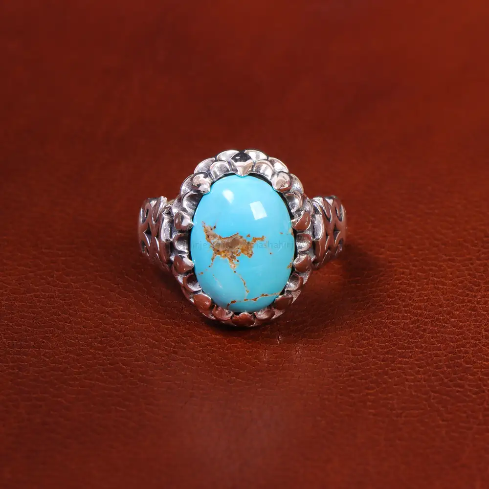 انگشتر فیروزه شجری مردانه کد 18691