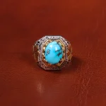 انگشتر فیروزه شجری مردانه کد 18694