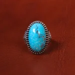 انگشتر فیروزه شجری مردانه کد 18696