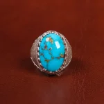 انگشتر فیروزه شجری مردانه کد 18709