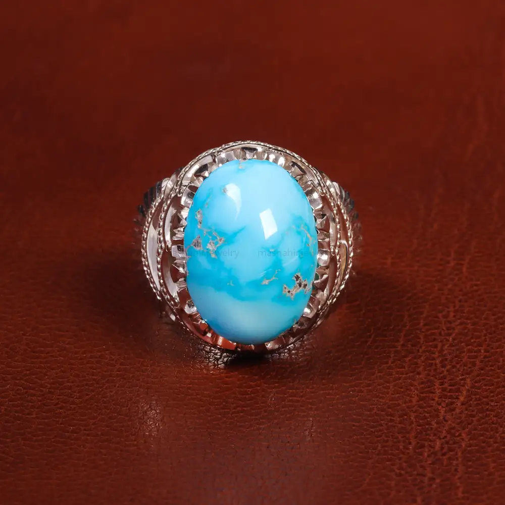 انگشتر فیروزه شجری مردانه کد 18712