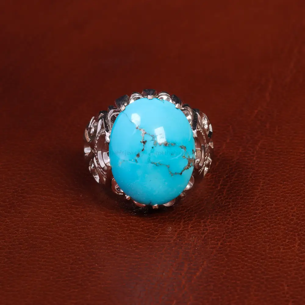 انگشتر فیروزه شجری مردانه کد 18727