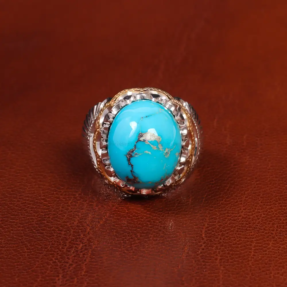 انگشتر فیروزه شجری مردانه کد 18746