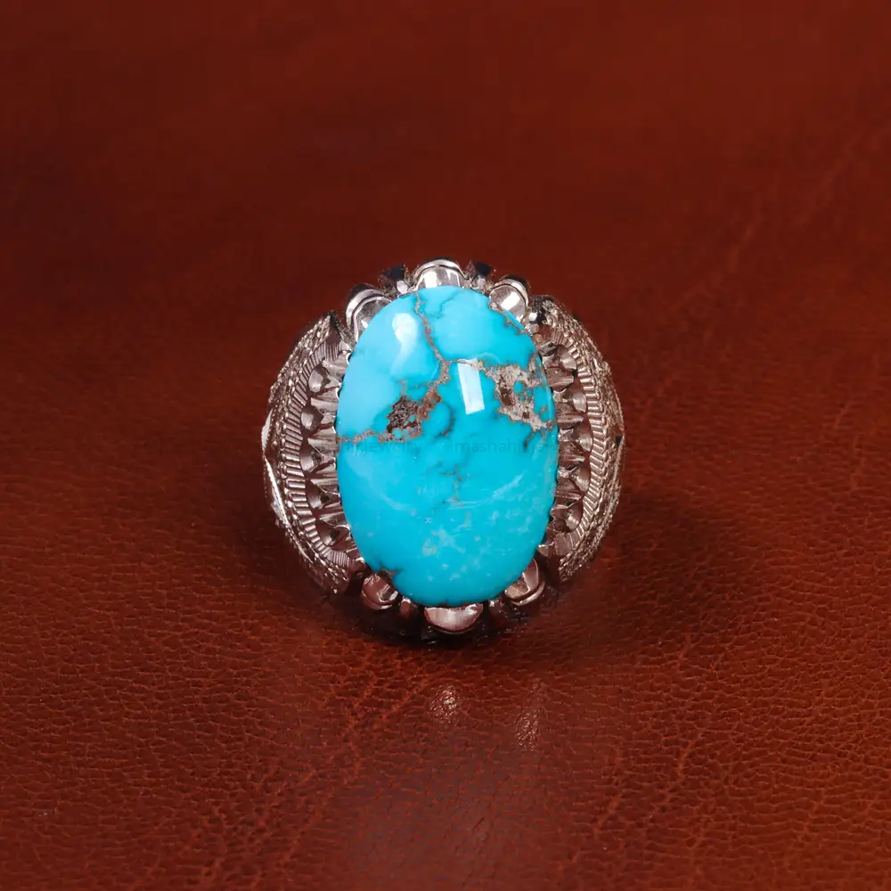 انگشتر فیروزه شجری مردانه کد 18753