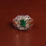 انگشتر زمرد مردانه کد 18765