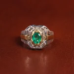 انگشتر زمرد مردانه کد 18766