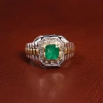 انگشتر زمرد مردانه کد 18768
