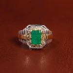 انگشتر زمرد مردانه کد 18770