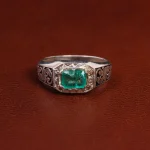 انگشتر زمرد مردانه کد 18777