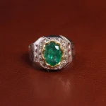 انگشتر زمرد مردانه کد 18779