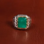 انگشتر زمرد مردانه کد 18788