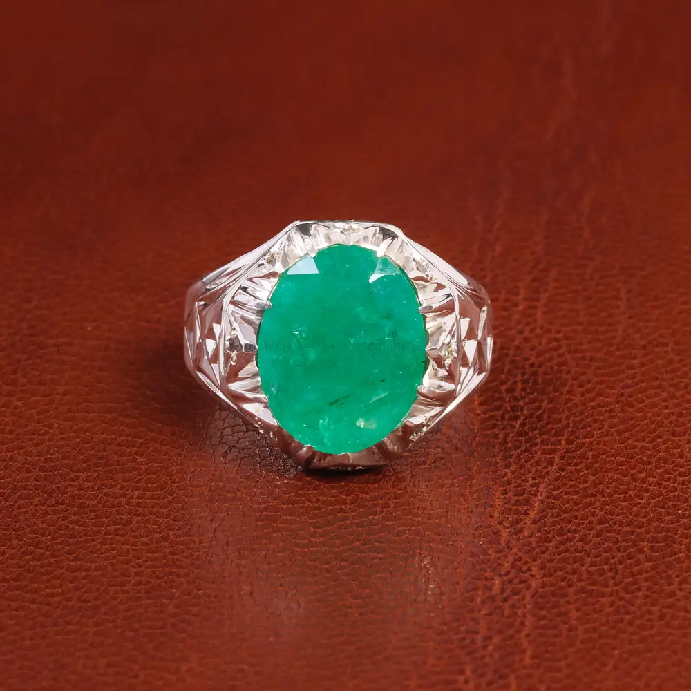 انگشتر زمرد مردانه کد 18819