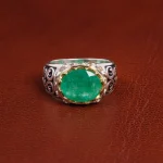 انگشتر زمرد مردانه کد 18820