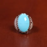 انگشتر فیروزه عجمی مردانه کد 18844