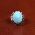 انگشتر فیروزه عجمی مردانه کد 18850