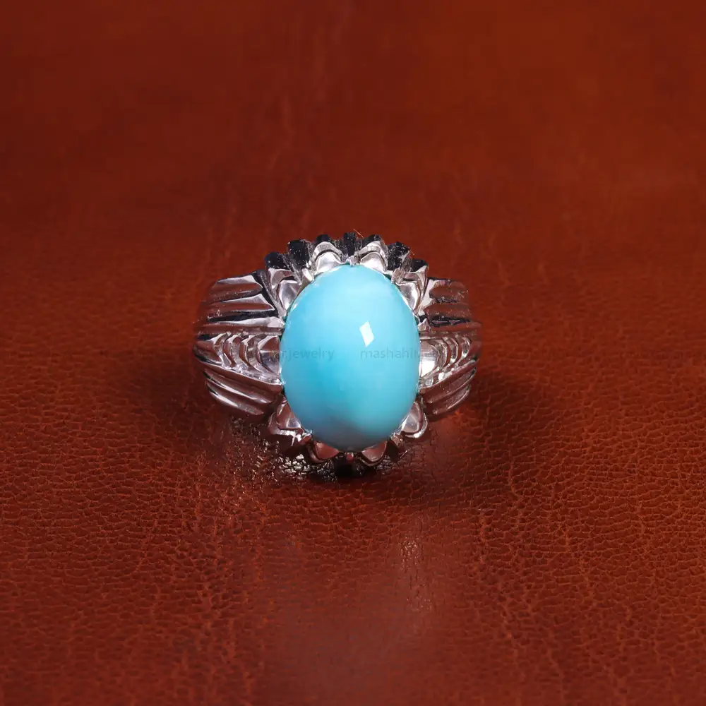 انگشتر فیروزه عجمی مردانه کد 18851