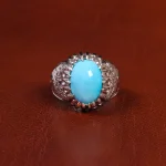 انگشتر فیروزه عجمی مردانه کد 18859