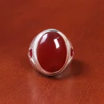 انگشتر عقیق مردانه کد 18875