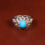 انگشتر فیروزه عجمی مردانه کد 18879