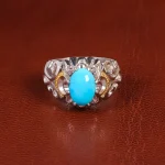 انگشتر فیروزه عجمی مردانه کد 18882