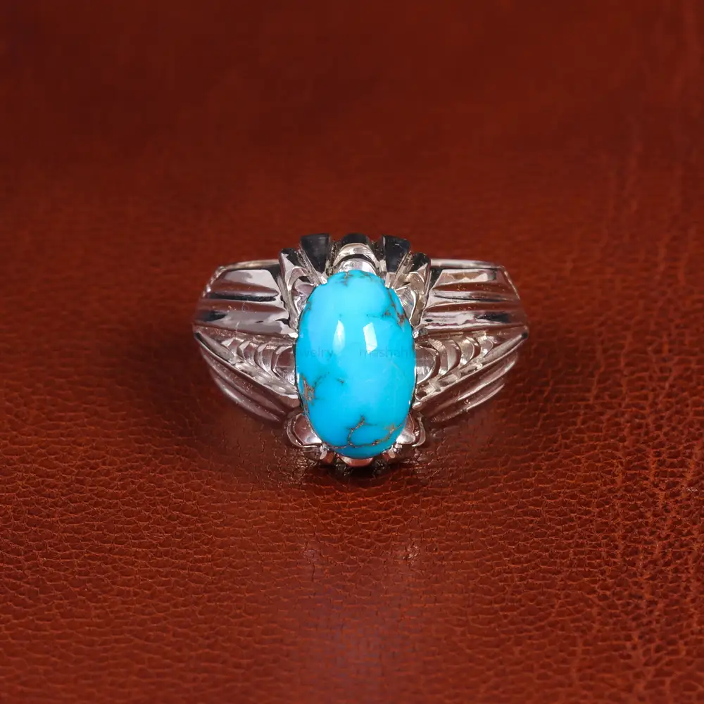 انگشتر فیروزه شجری مردانه کد 18884