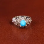 انگشتر فیروزه عجمی مردانه کد 18886