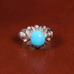 انگشتر فیروزه عجمی مردانه کد 18890