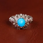 انگشتر فیروزه عجمی مردانه کد 18895