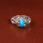 انگشتر فیروزه عجمی مردانه کد 18896