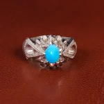 انگشتر فیروزه عجمی مردانه کد 18897