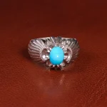 انگشتر فیروزه عجمی مردانه کد 18902