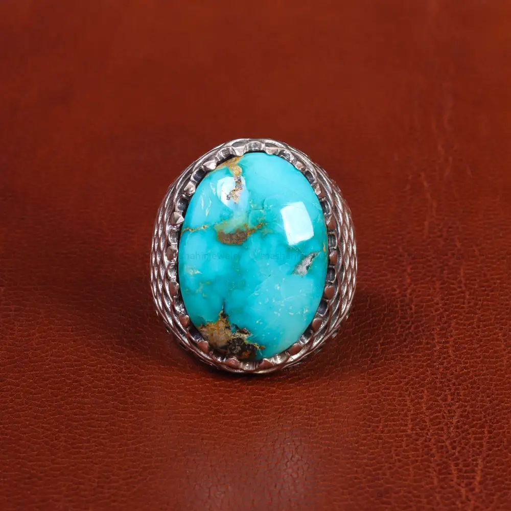 انگشتر فیروزه شجری مردانه کد 18909