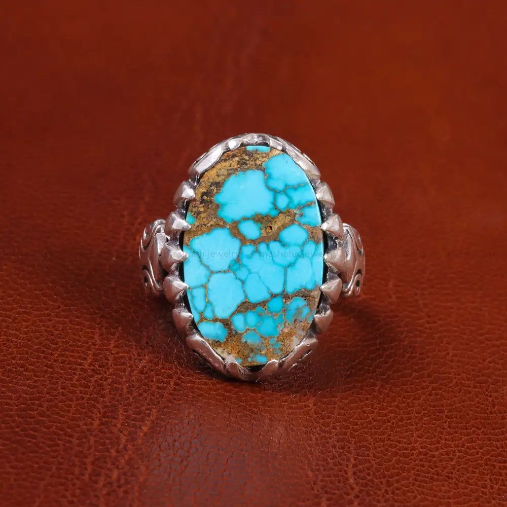 انگشتر فیروزه شجری مردانه کد 18916