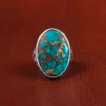 انگشتر فیروزه شجری مردانه کد 18927