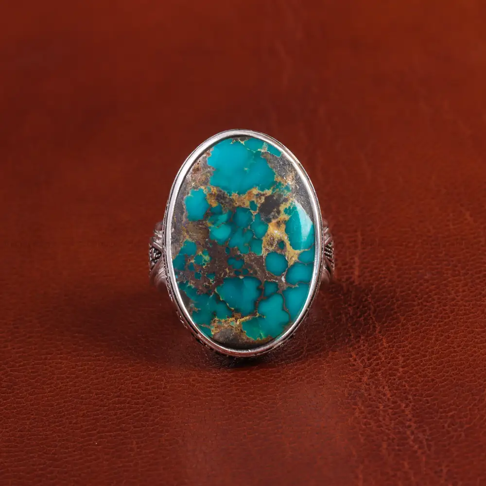 انگشتر فیروزه شجری مردانه کد 18927