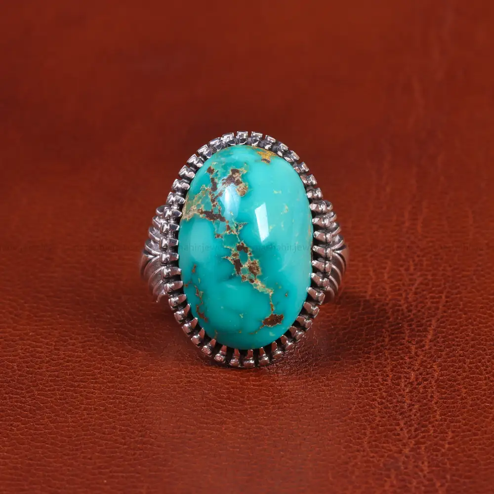 انگشتر فیروزه شجری مردانه کد 18932