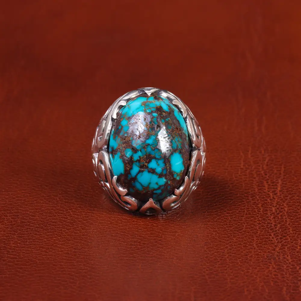 انگشتر فیروزه شجری مردانه کد 18933