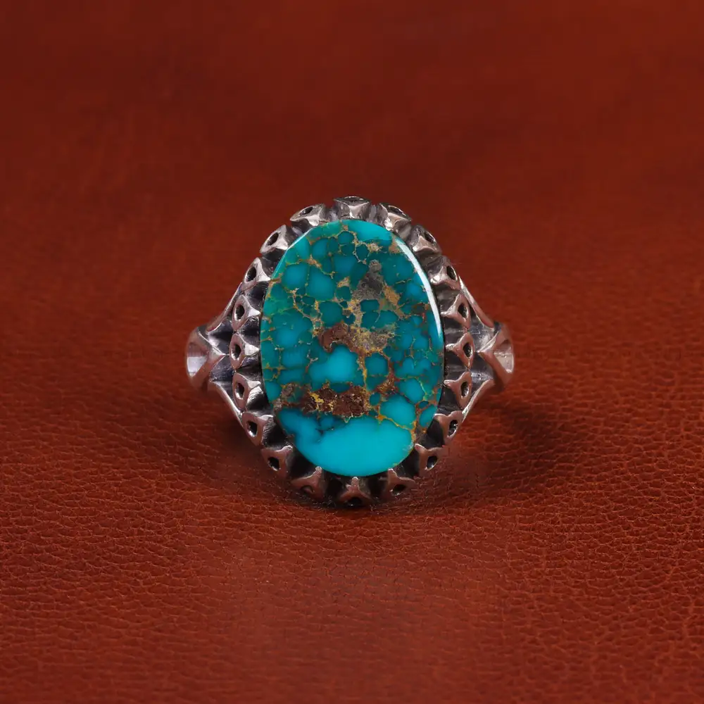 انگشتر فیروزه شجری مردانه کد 18939