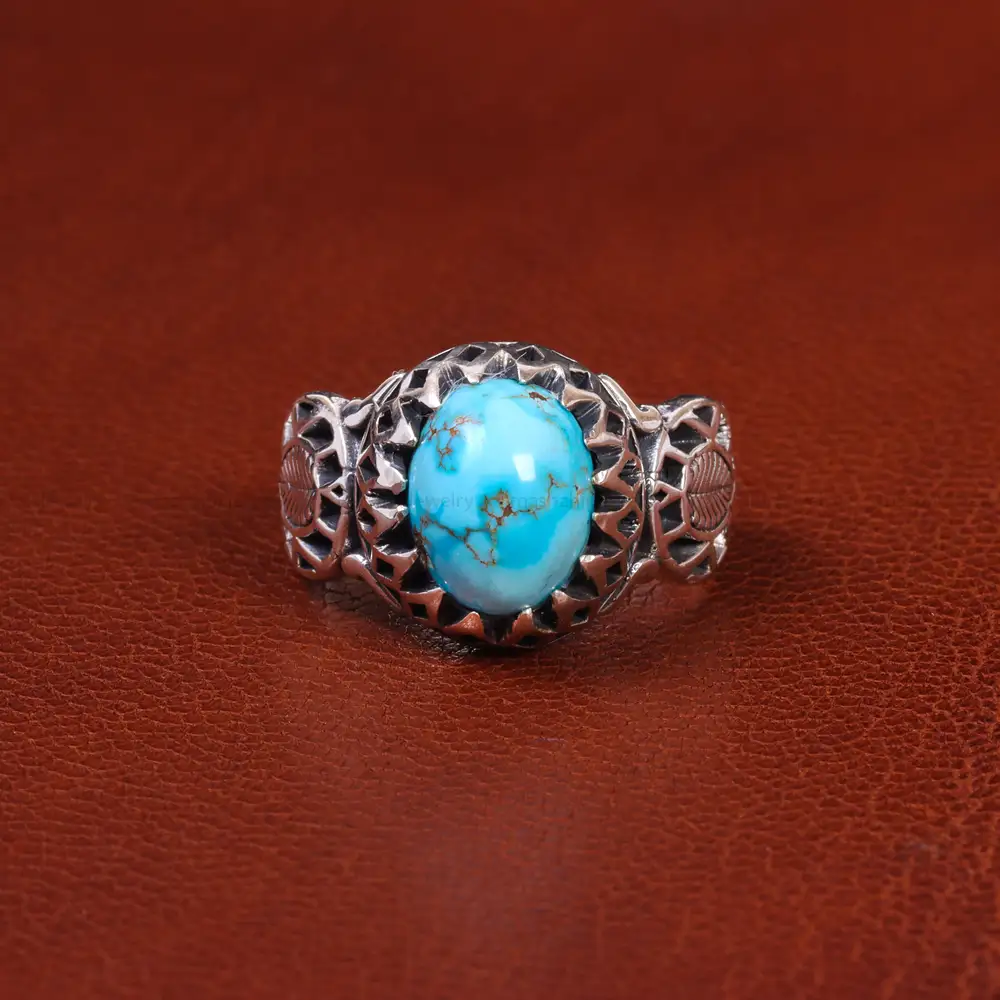 انگشتر فیروزه شجری مردانه کد 18942