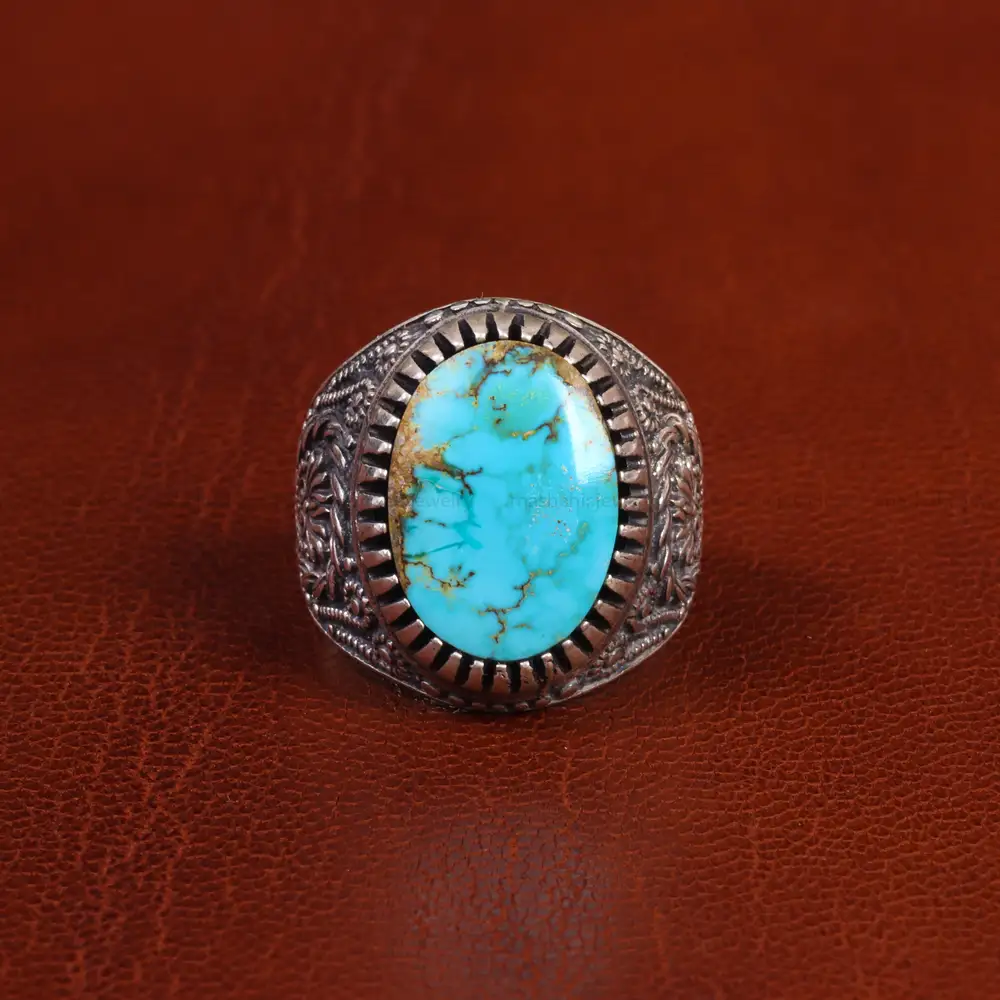 انگشتر فیروزه شجری مردانه کد 18963
