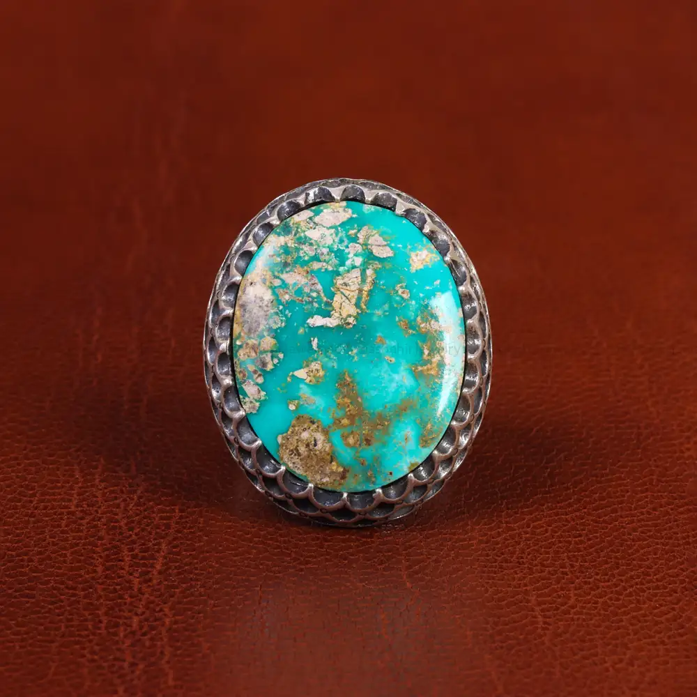 انگشتر فیروزه شجری مردانه کد 18972