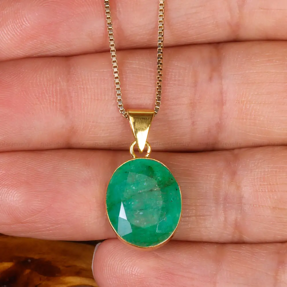 گردنبند زمرد زنانه کد 19005