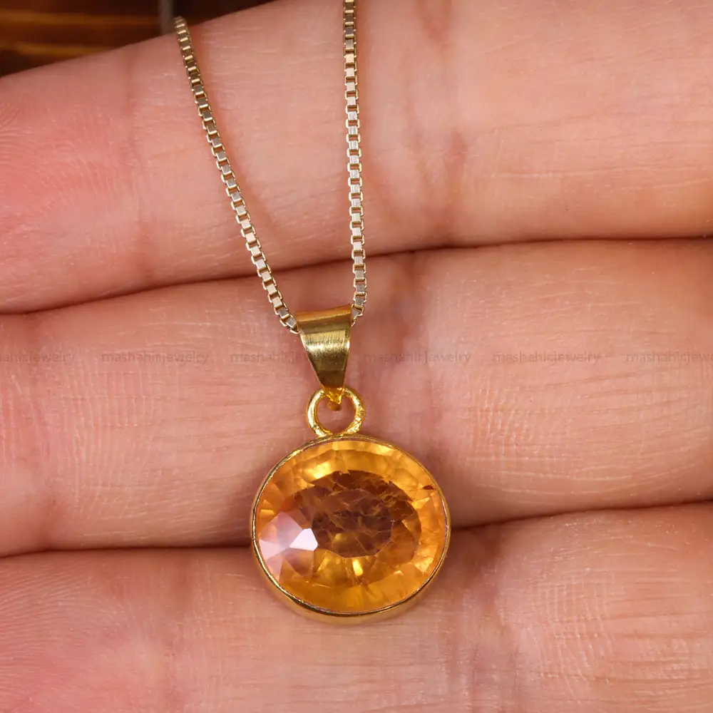 گردنبند توپاز زنانه کد 19024