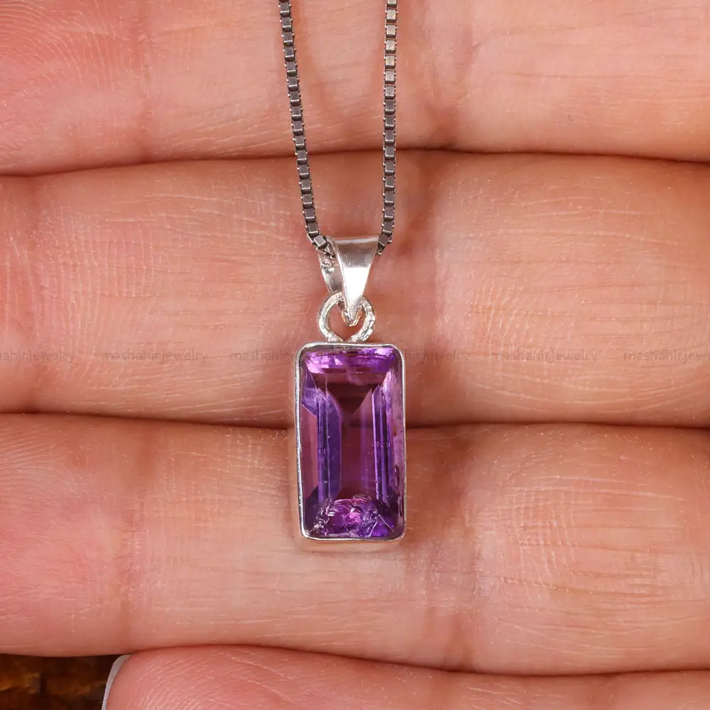 گردنبند آمیتیست زنانه کد 19037