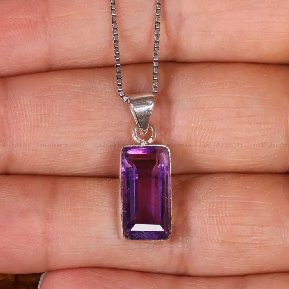 گردنبند آمیتیست زنانه کد 19038