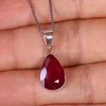 گردنبند یاقوت سرخ زنانه کد 19039