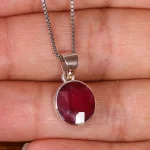 گردنبند یاقوت سرخ زنانه کد 19041
